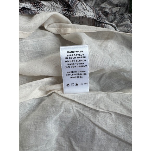 VICI Exclusive Plaid Tiered Ruffle Button Front Shirt Dress Women's Small - Picture 5 of 5